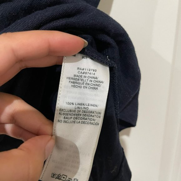 True Religion Applique 100% Linen T-Shirt S - Picture 4 of 6